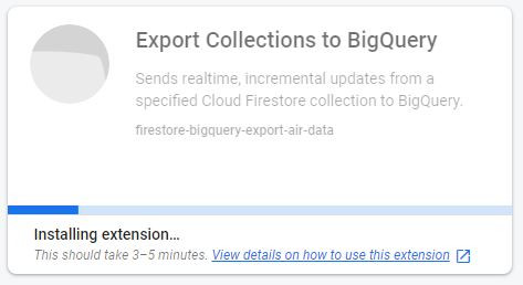Firebase extension - Installing process.
