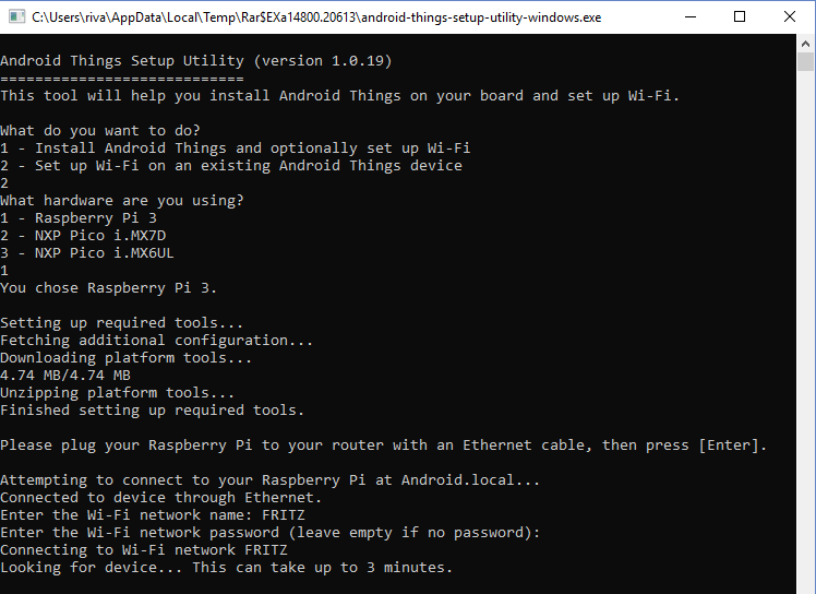 Android Things Setup Utility