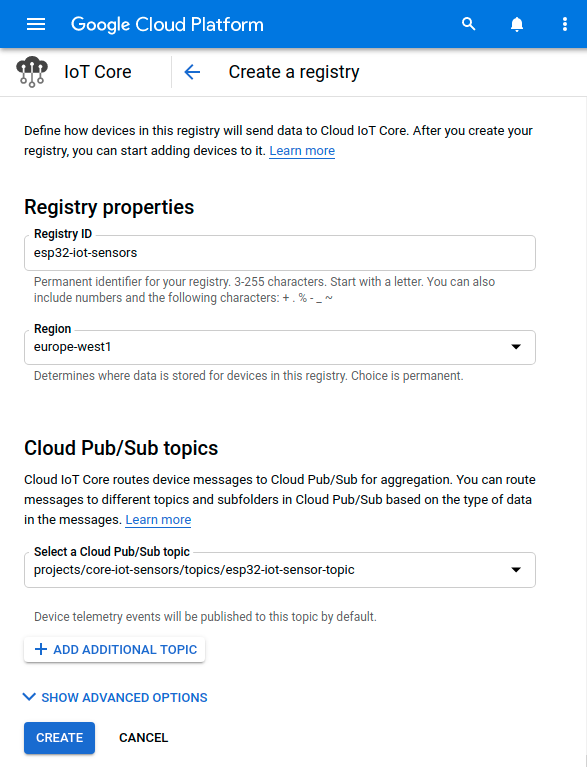 Create a registry