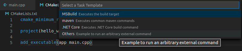 Task on VSCode