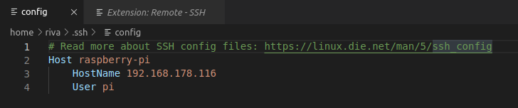 Example to connect to the Raspberry Pi