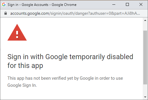 Sign-in authorization error