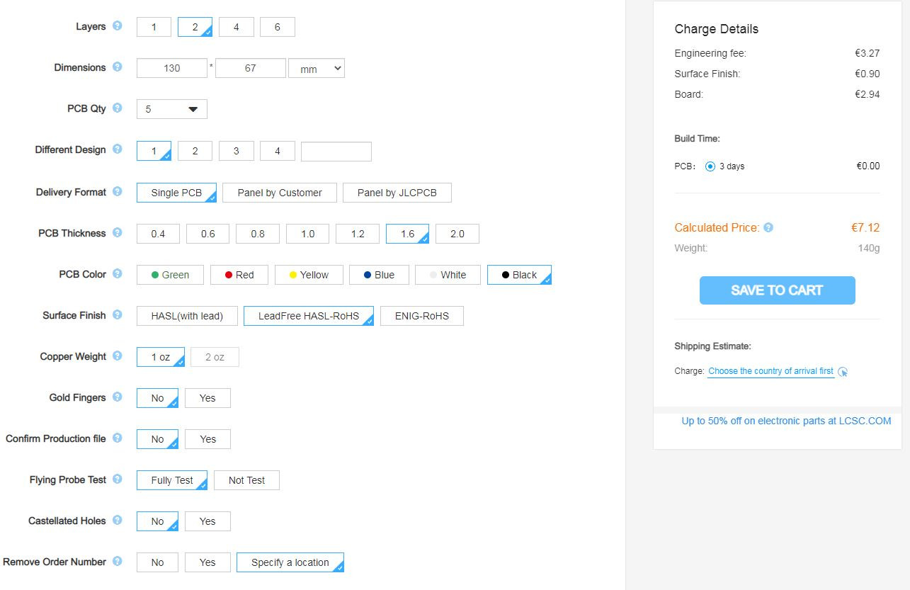 jlcpcb settings