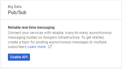 Google Cloud Platform: Pub/Sub API